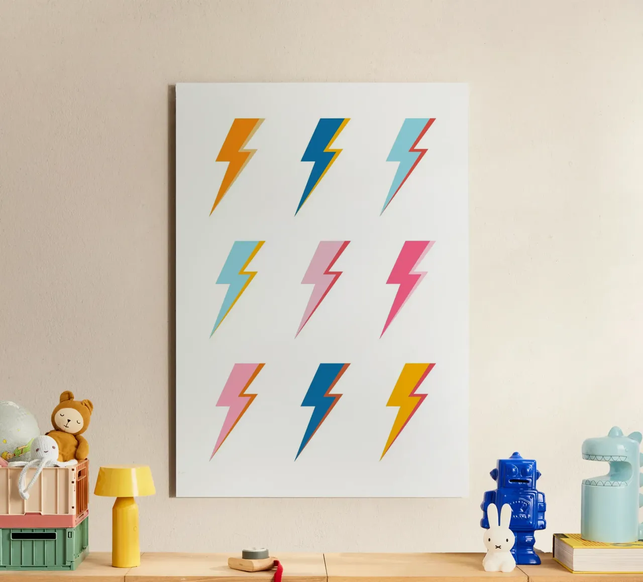 Lampi di luce Pop Art - Estetica moderna e colorata retrò alluminio dibond da NorwesClub