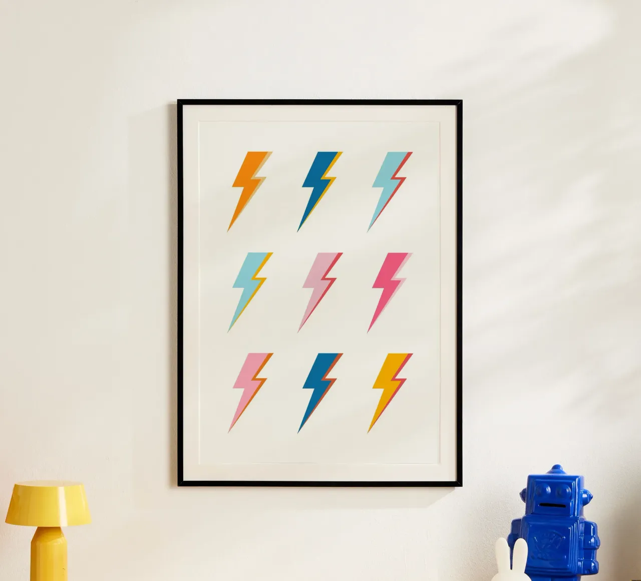 Lampi di luce Pop Art - Estetica moderna e colorata retrò carta hahnemühle da NorwesClub