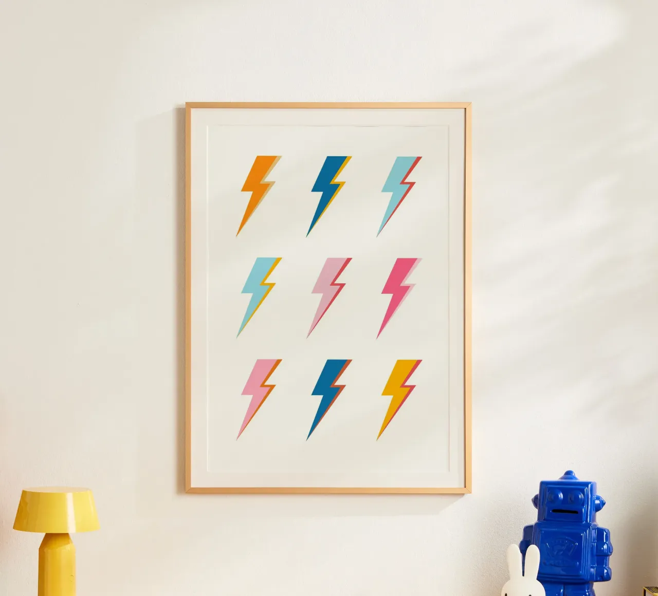 Lampi di luce Pop Art - Estetica moderna e colorata retrò carta hahnemühle da NorwesClub