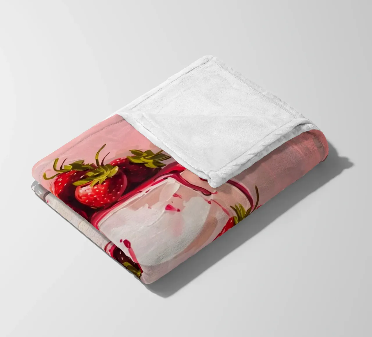 Strawberry Cake Pop Art | Vibrant Drip Kitchen Kunstdruck Fleecedecke von NorwesClub