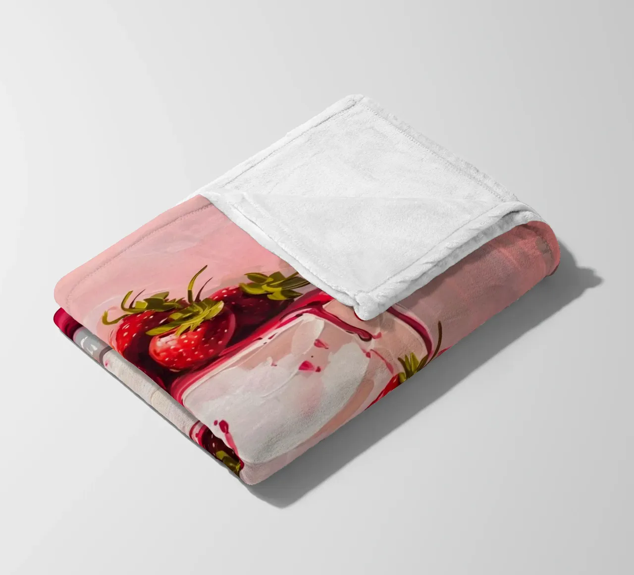 Strawberry Cake Pop Art | Vibrant Drip Kitchen Kunstdruck Fleecedecke von NorwesClub