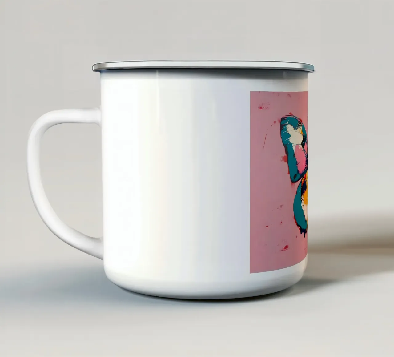 Farfalla pop art vibrante - decorazione da parete in stile Damien Hirst tazza in smalto da NorwesClub