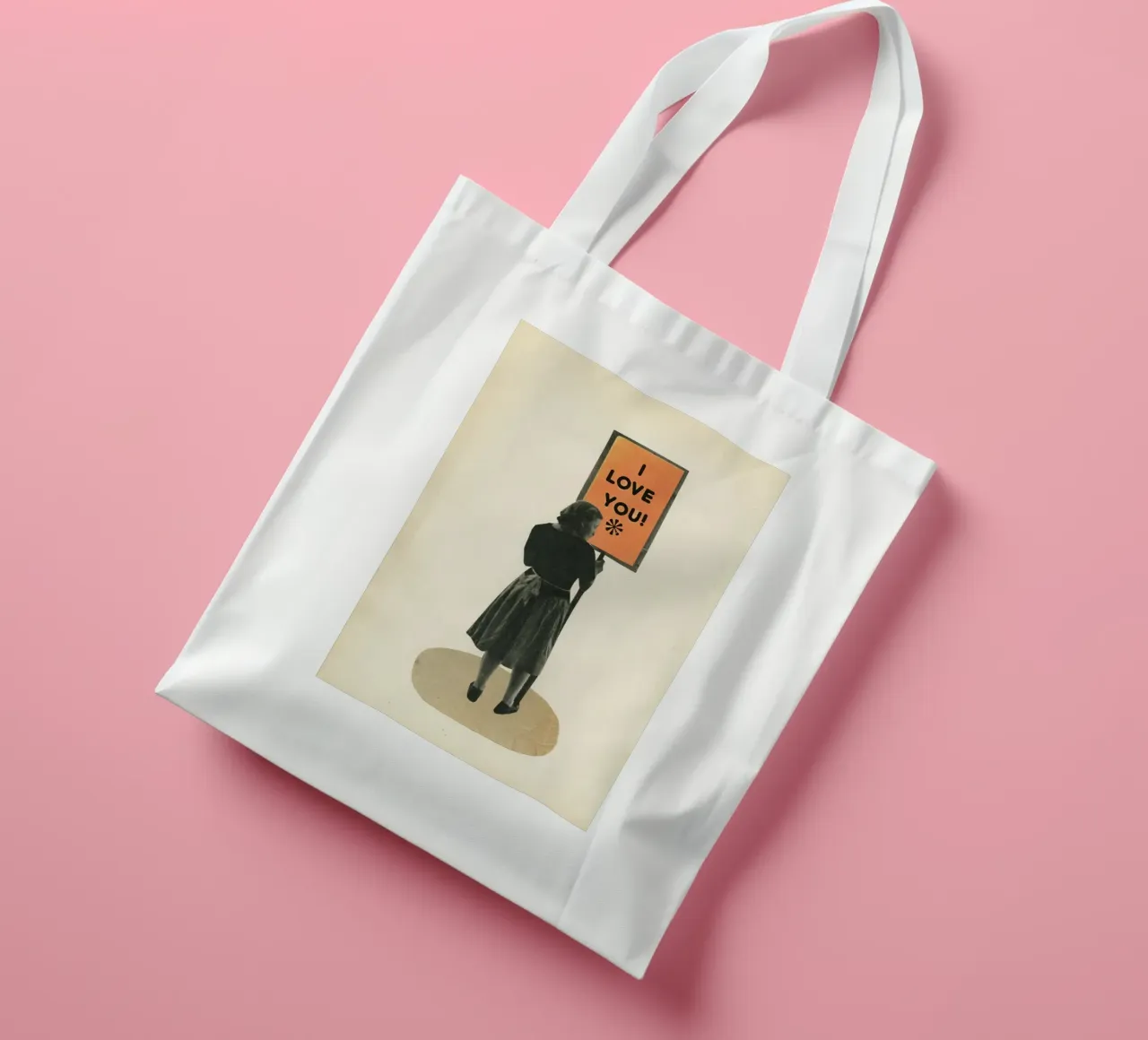 Ti amo borsa in juta da Cassia Beck Collage