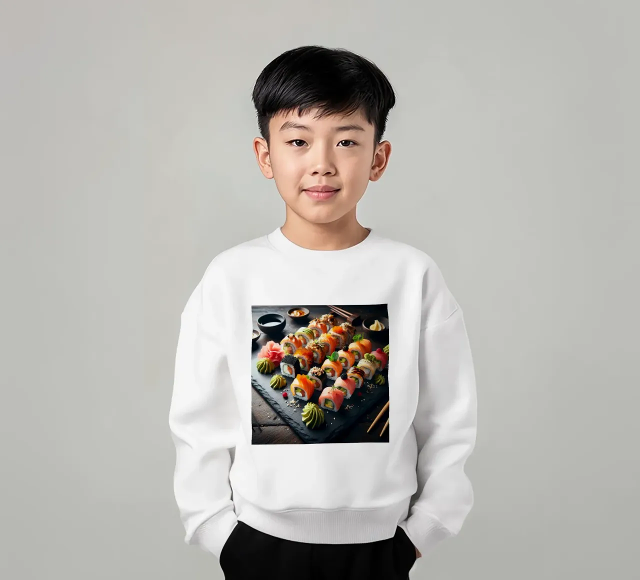 sushi felpa bambino da 🥩 The tasty wall