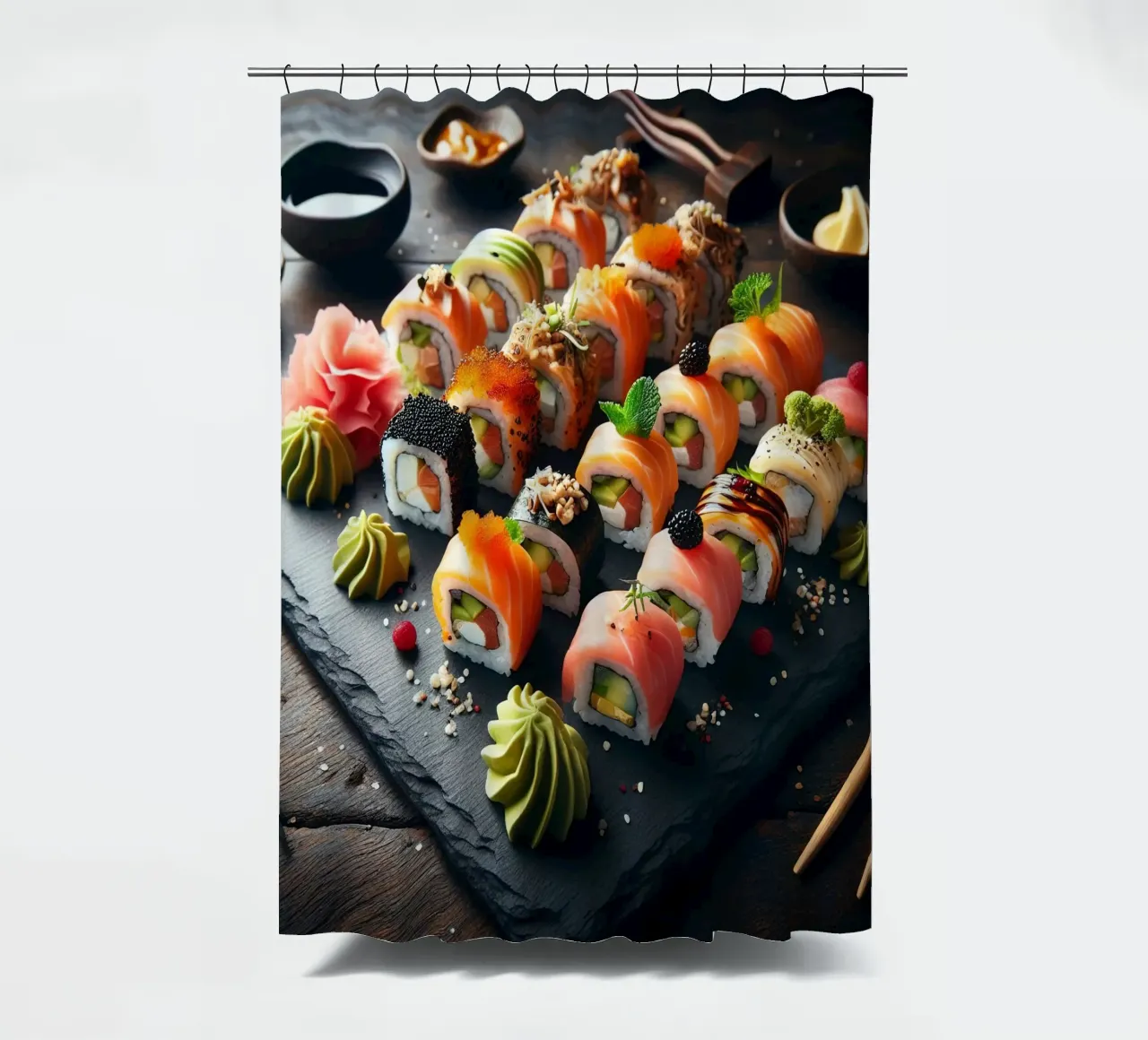 sushi shower curtain by 🥩 The tasty wall