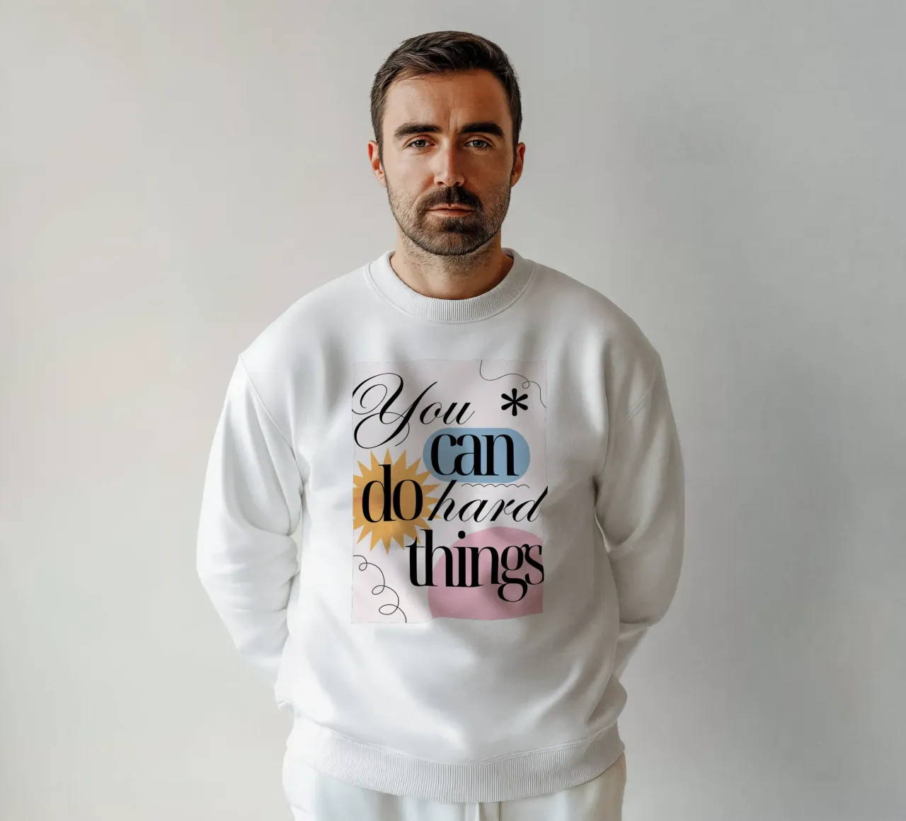 Motivation : "Vous pouvez faire des choses difficiles" | Modern Aesthetic Pri sweat de NorwesClub