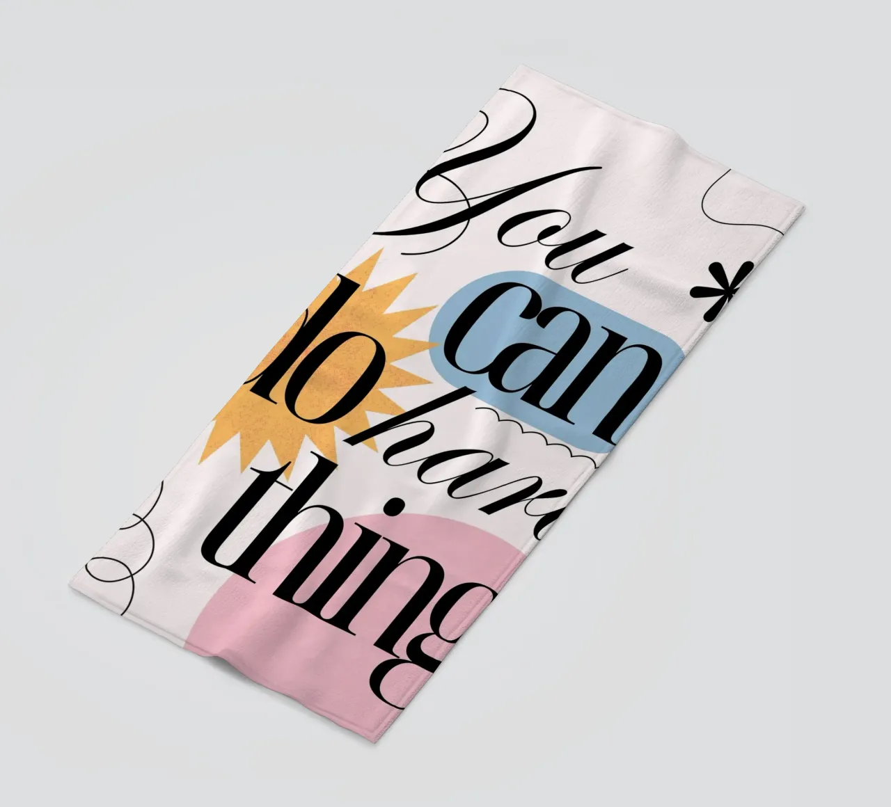 "You Can Do Hard Things" Motivational | Modern Aesthetic Pri beach towel by NorwesClub