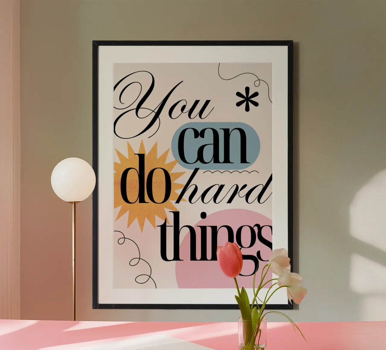 Motivation : "Vous pouvez faire des choses difficiles" | Modern Aesthetic Pri poster de NorwesClub