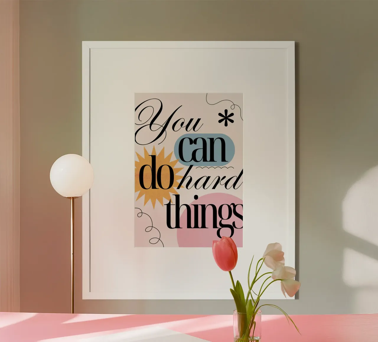 Motivation : "Vous pouvez faire des choses difficiles" | Modern Aesthetic Pri poster de NorwesClub