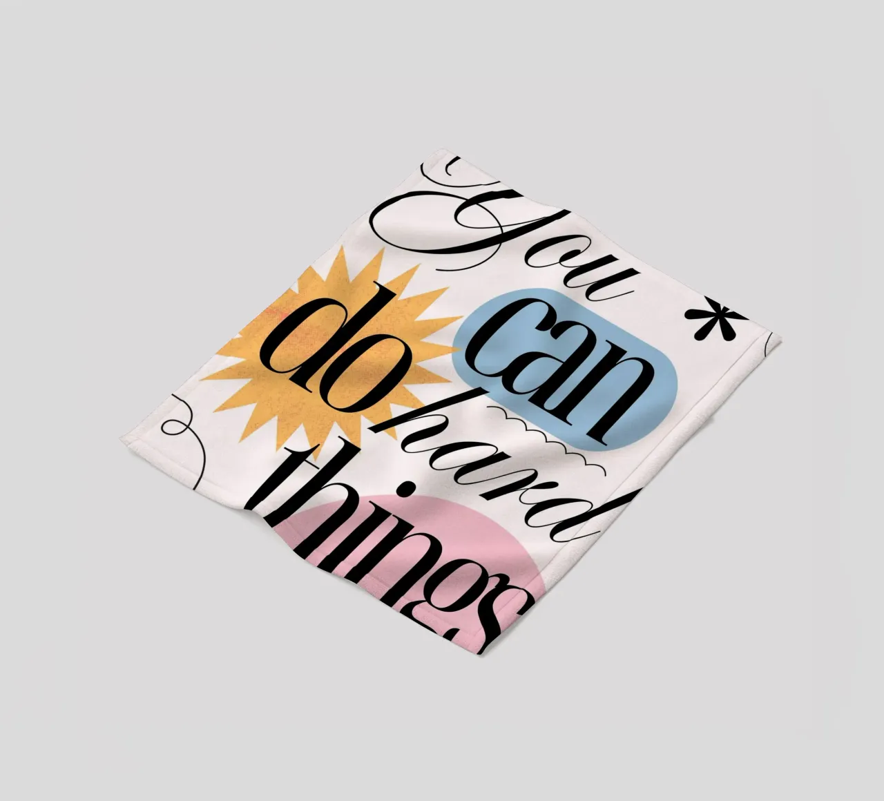 Motivation : "Vous pouvez faire des choses difficiles" | Modern Aesthetic Pri plaid polaire de NorwesClub