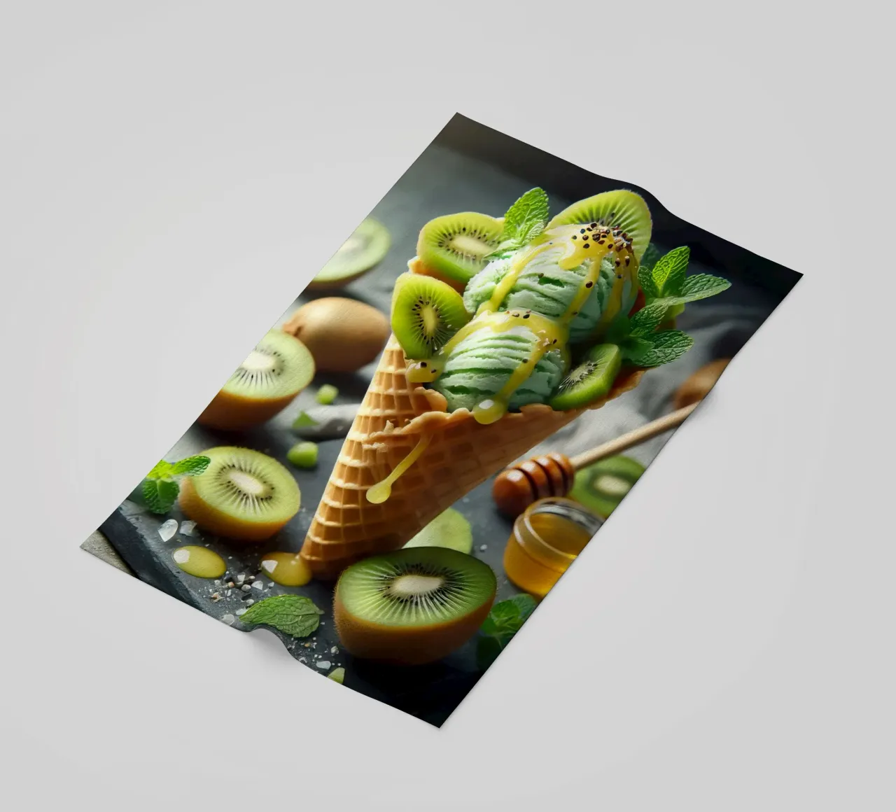 Kiwi-Eis Strandtuch von 🥩 The tasty wall