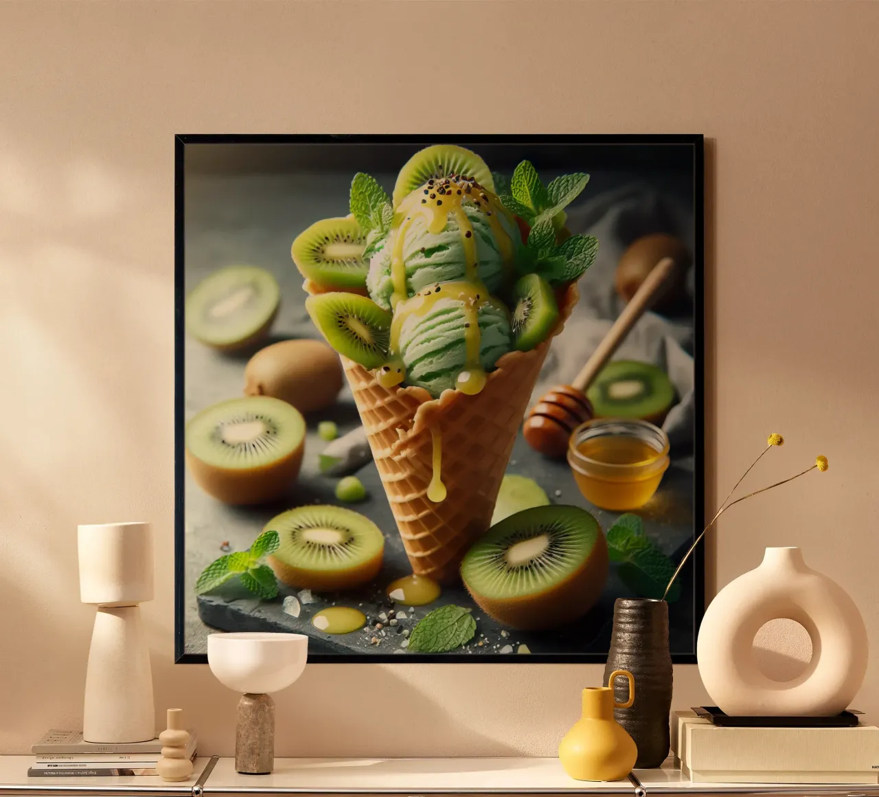 Kiwi ice cream poster by 🥩 The tasty wall