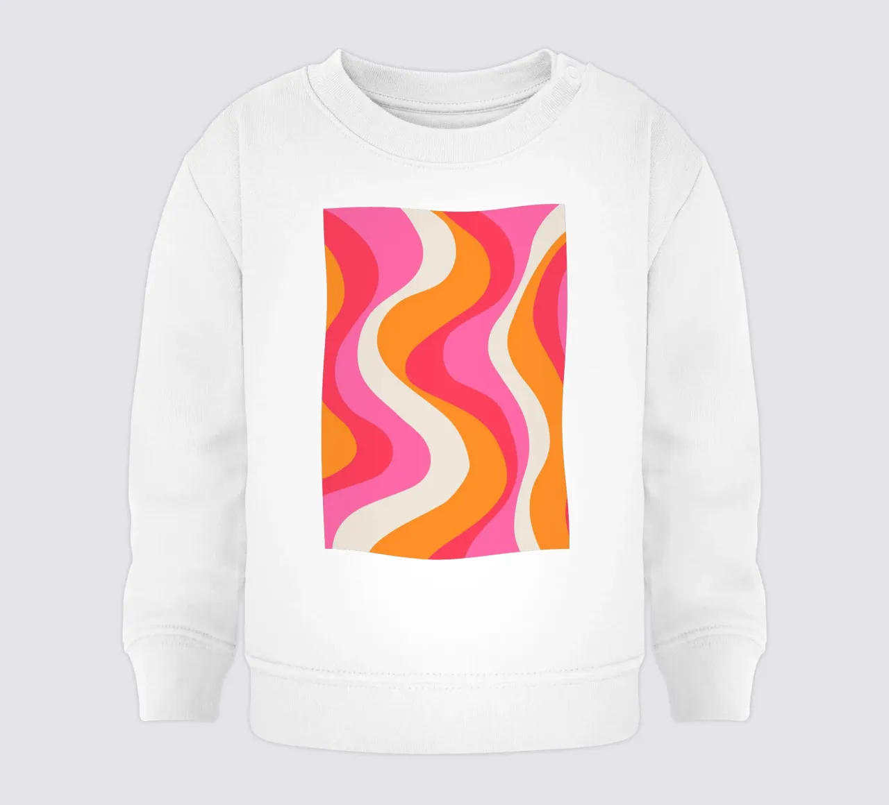 Groovy Retro Waves Pink Orange | Psychedelic Abstract Art Pr felpa neonato da NorwesClub