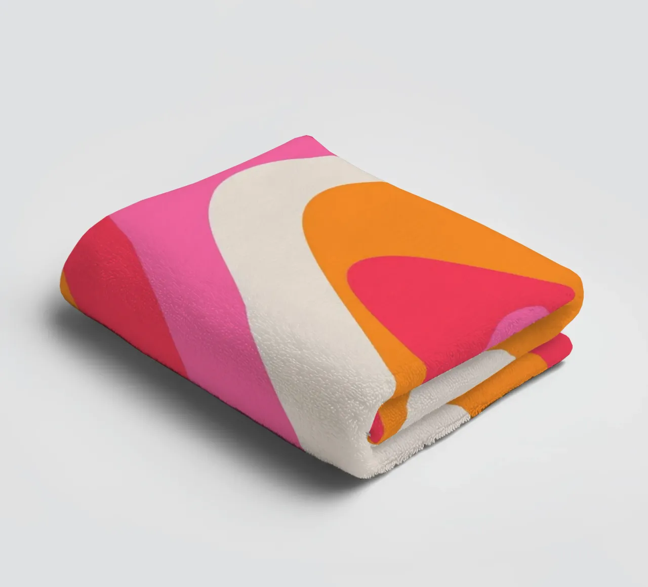 Groovy Retro Waves Pink Orange | Psychedelic Abstract Art Pr asciugamano da bagno da NorwesClub