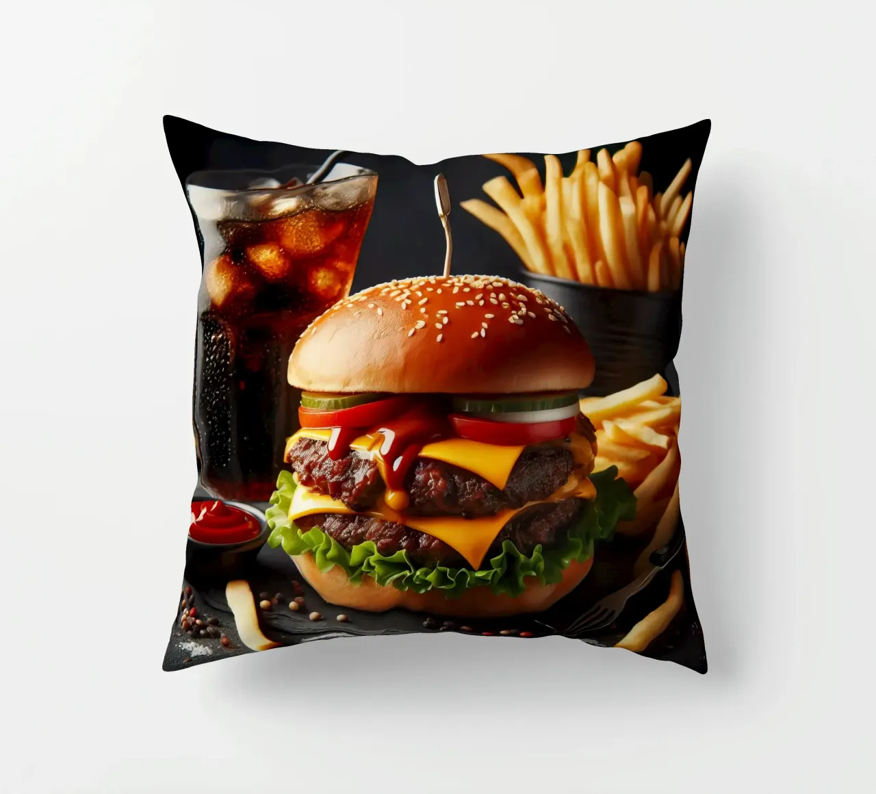 Cheeseburger cuscino da 🥩 The tasty wall