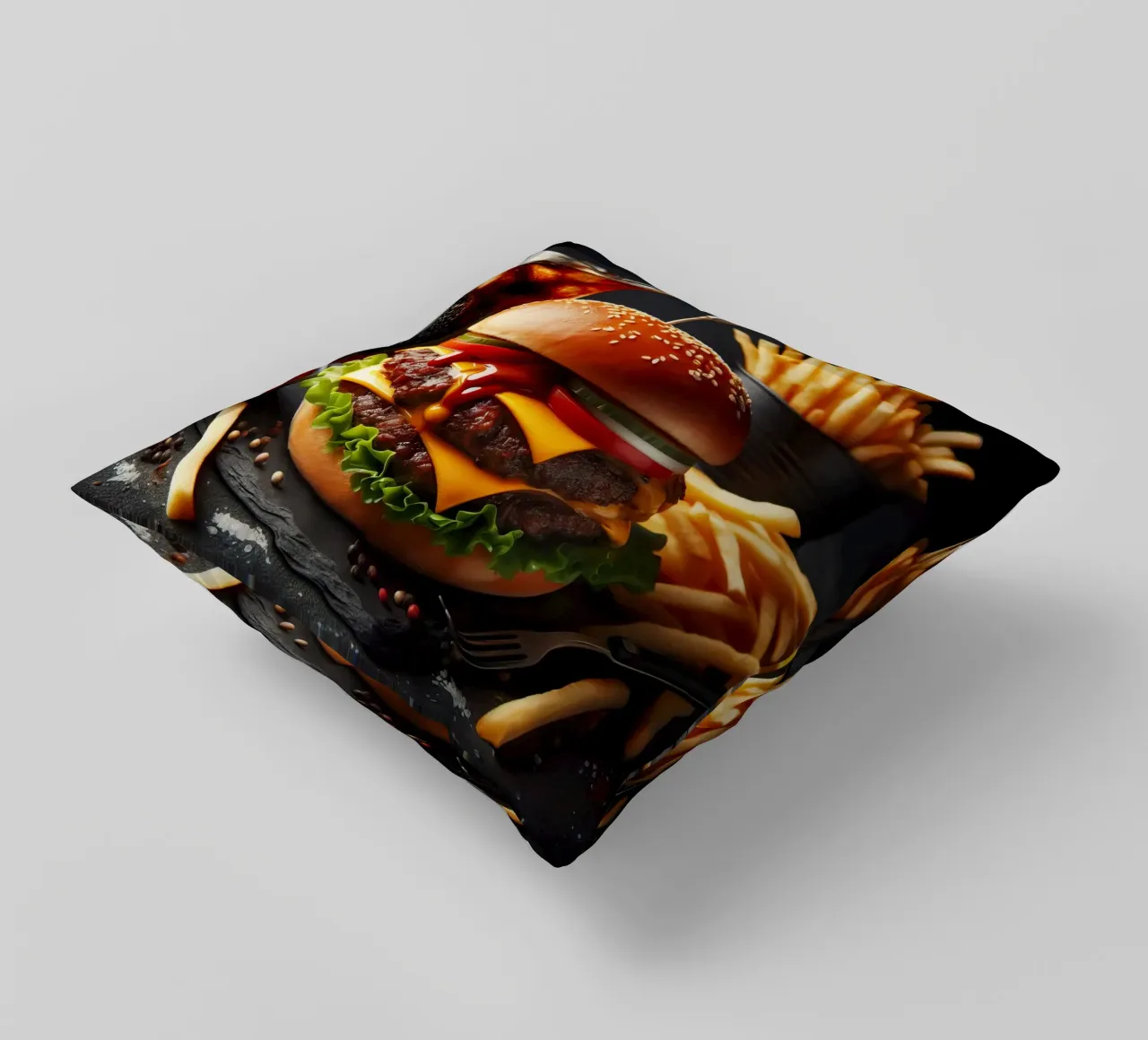 Cheeseburger cuscino da 🥩 The tasty wall