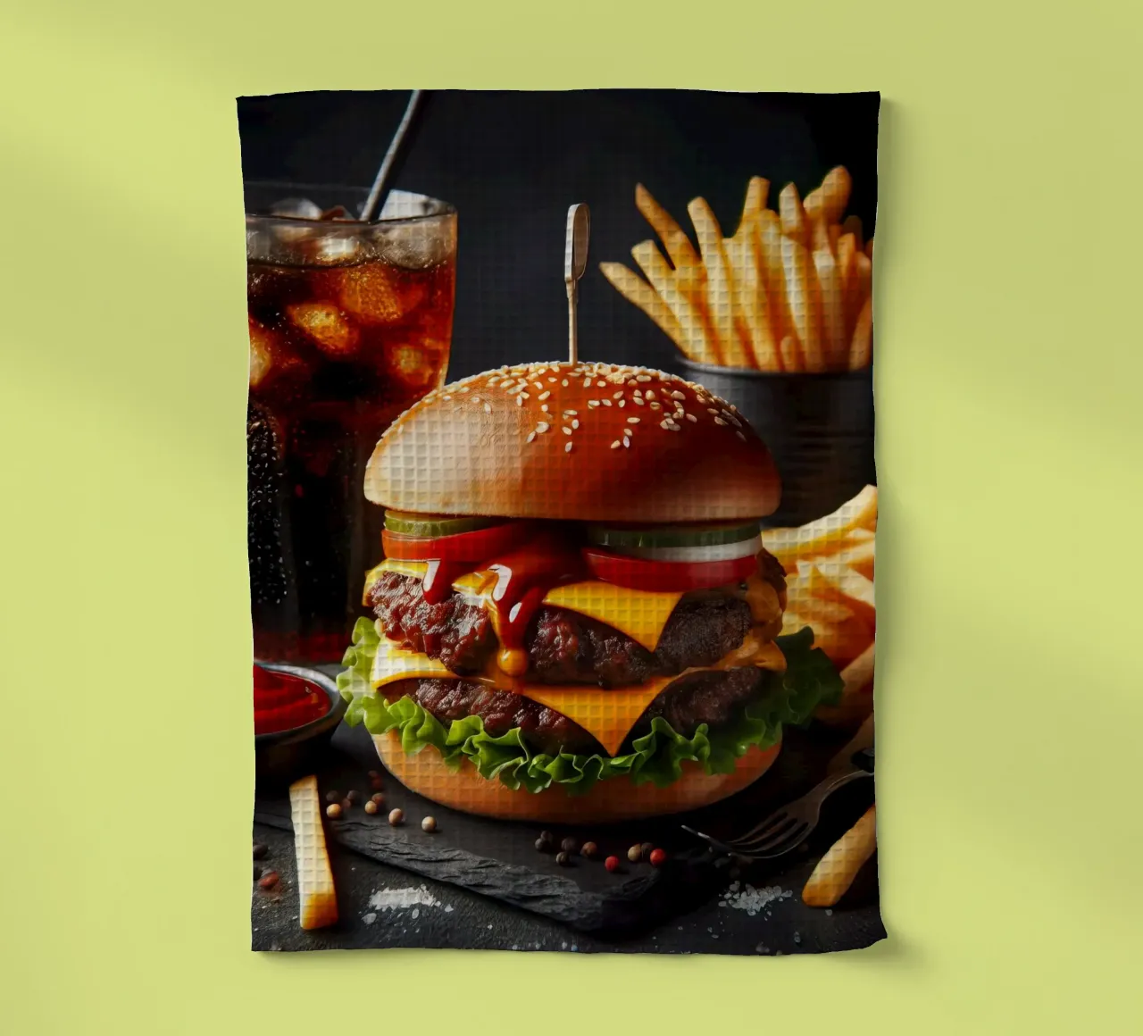 Cheeseburger canovaccio da cucina da 🥩 The tasty wall