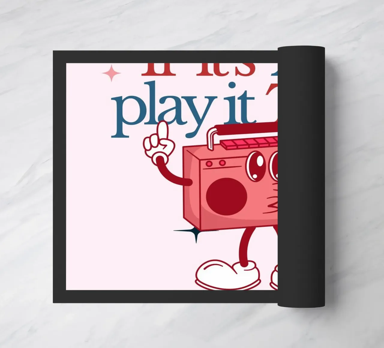 Stampa artistica "If It's Nice Play It Twice" Retro Boombox zerbino da NorwesClub