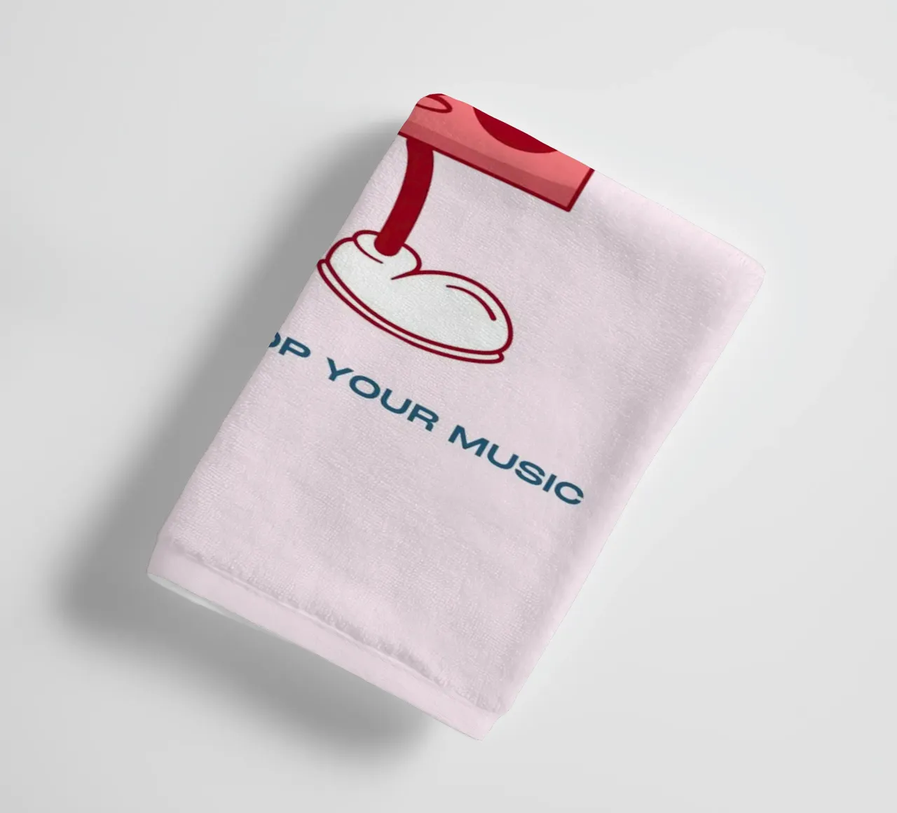 "If It's Nice Play It Twice" Retro Boombox Art Print towel by NorwesClub