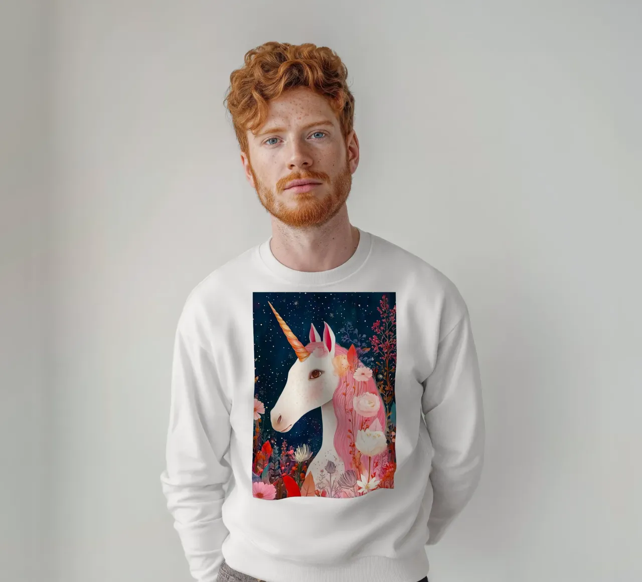 Eenhoorn sweatshirt van Justyna Jaszke JBJart