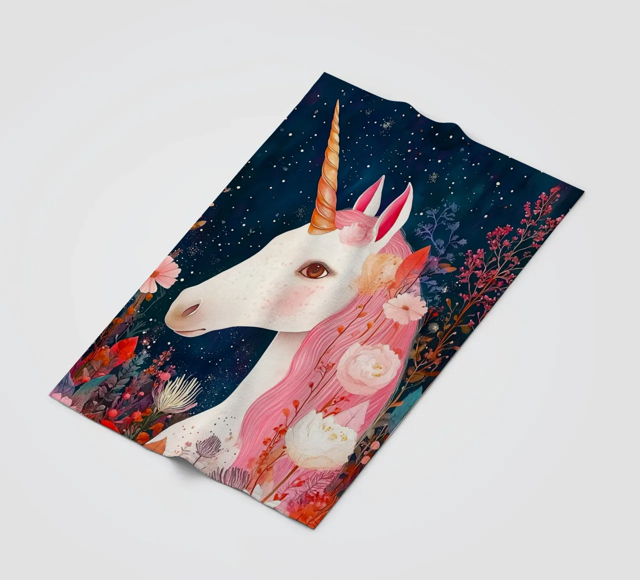 Unicorn coperta in pile da Justyna Jaszke JBJart
