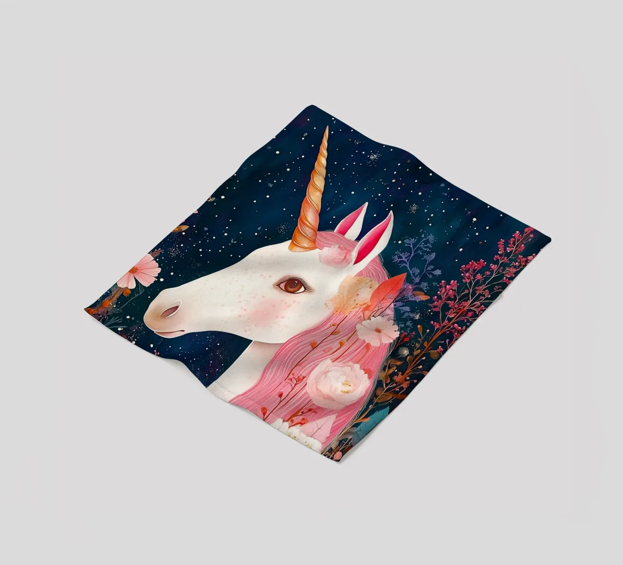 Unicorn coperta in pile da Justyna Jaszke JBJart
