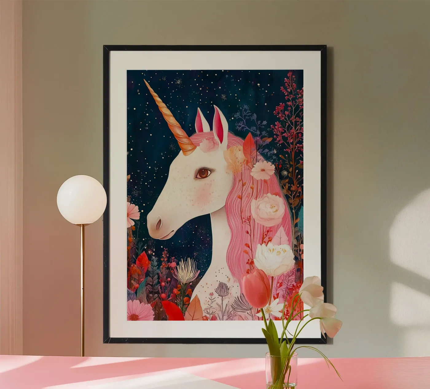 Eenhoorn poster van Justyna Jaszke JBJart