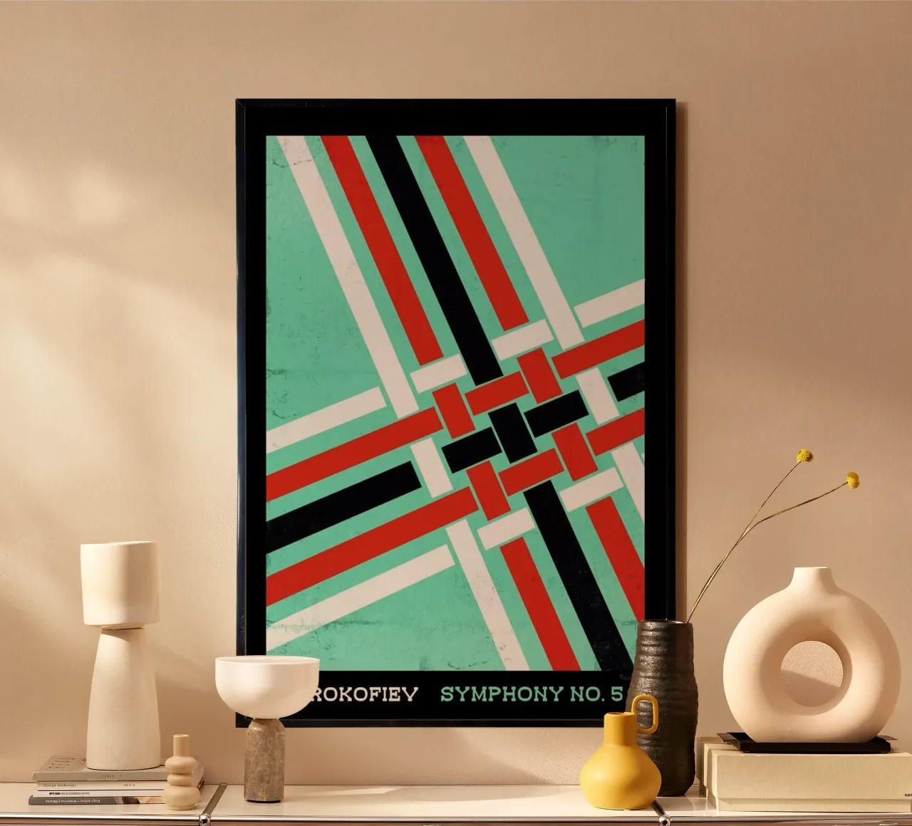 Prokofiev - Symphony 5 poster con telaio in alluminio da Prelude Posters