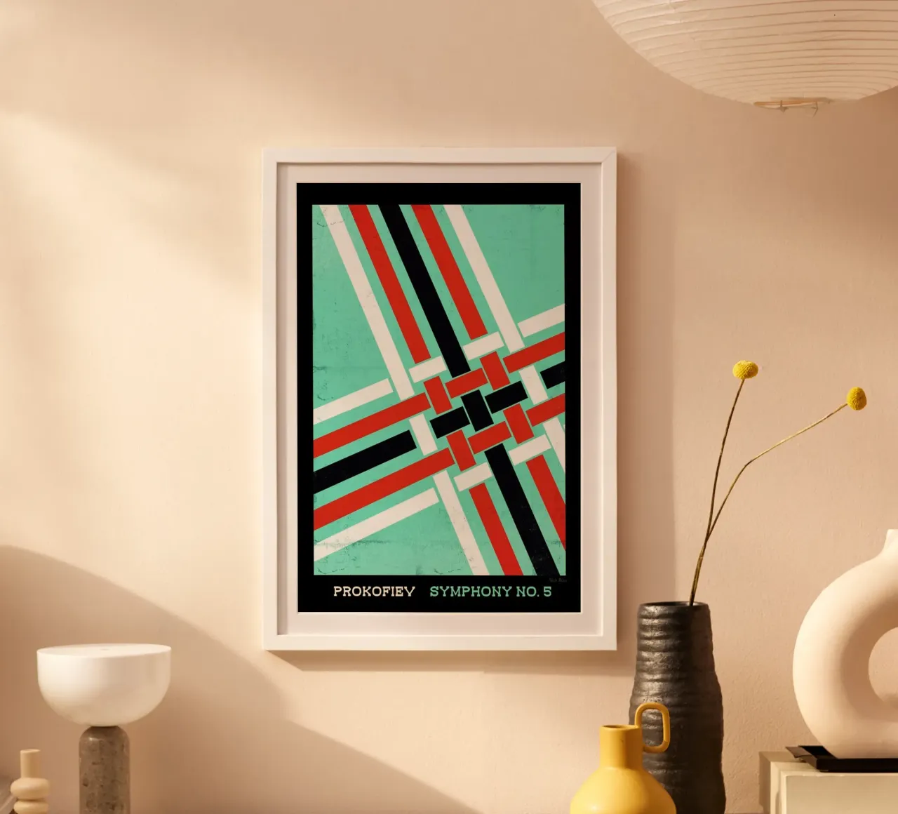 Prokofiev - Symphony 5 poster con telaio in alluminio da Prelude Posters