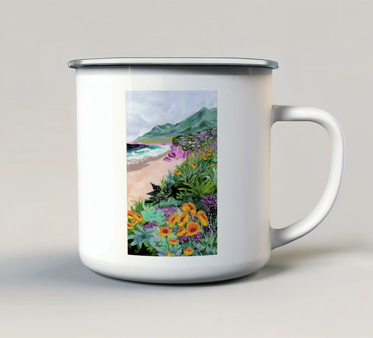 Coastal Bluffs tazza in smalto da Sarah Gesek