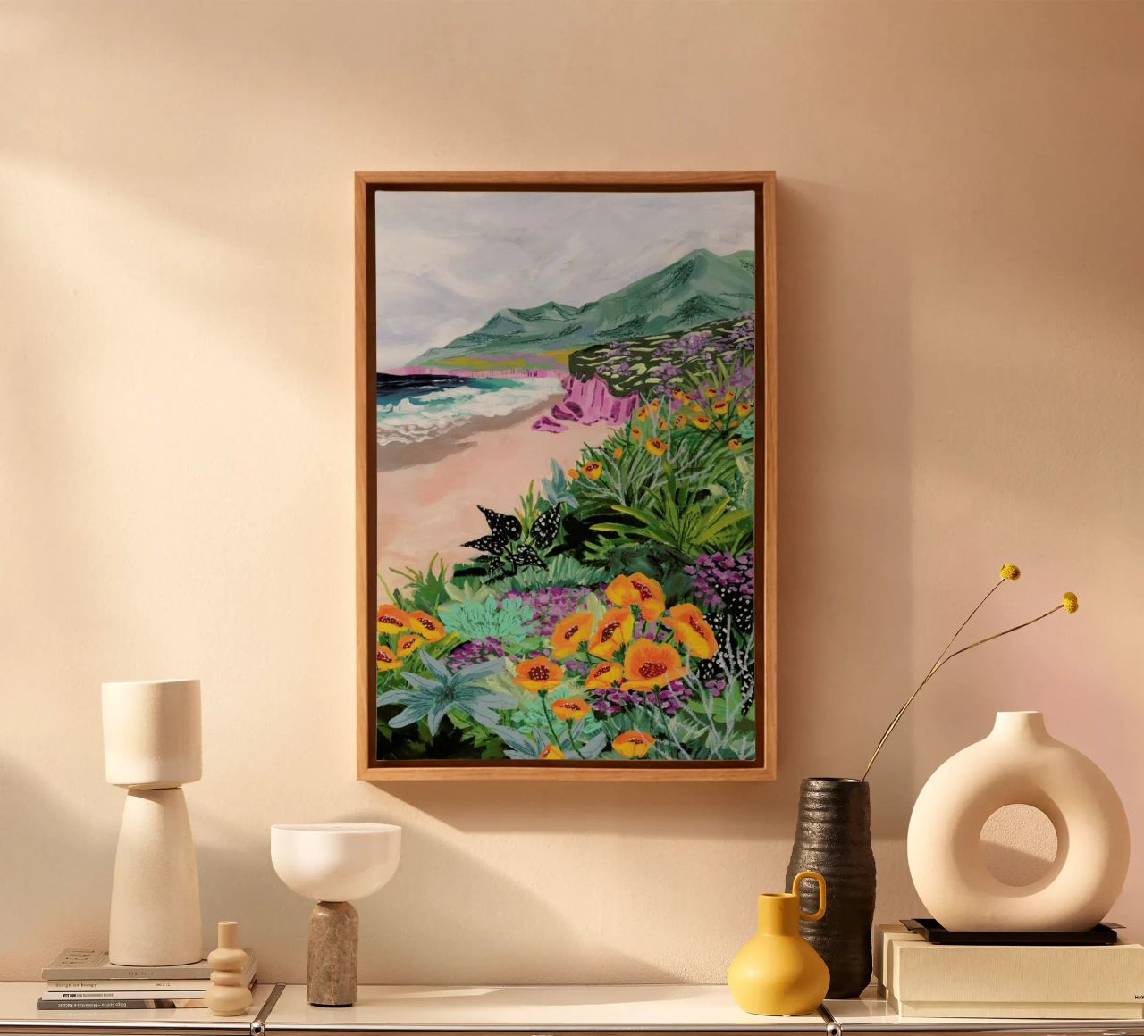 Coastal Bluffs Leinwand von Sarah Gesek