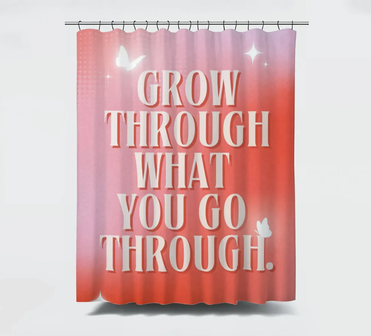 Papillon "Grow Through" - Motivational Aura Gradient Pr rideau de douche de NorwesClub