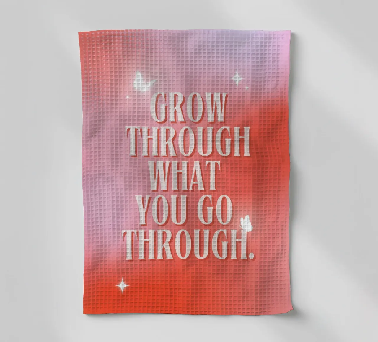 Papillon "Grow Through" - Motivational Aura Gradient Pr torchon de NorwesClub