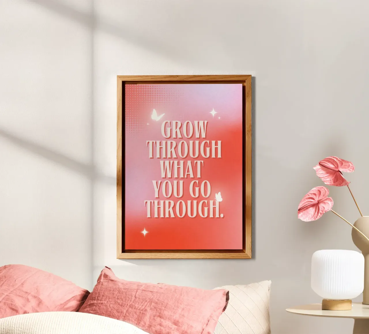 "Grow Through" Butterfly Art | Motivational Aura Gradient Pr forex plate by NorwesClub
