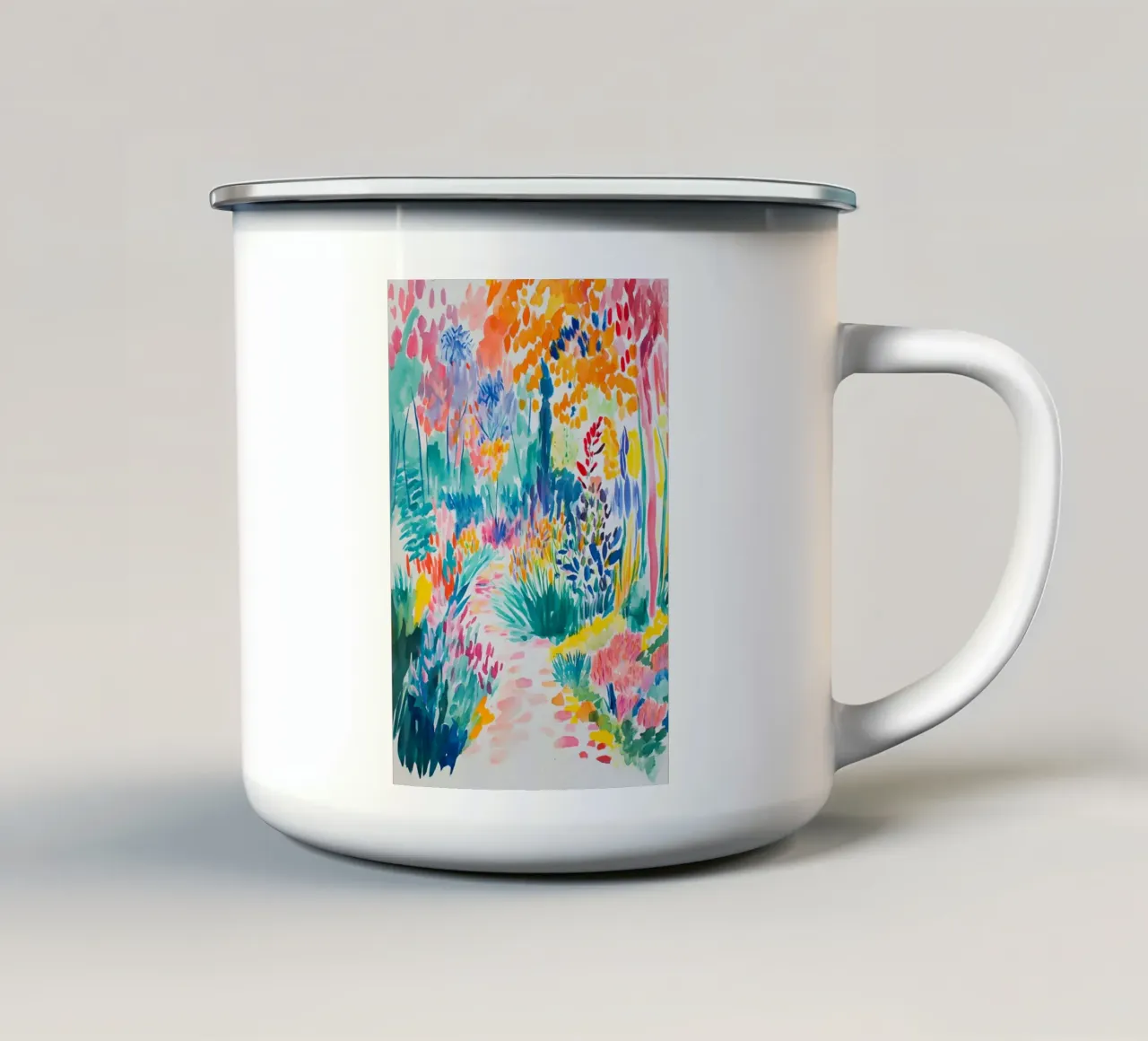 Colorful garden tazza in smalto da LisaArtes