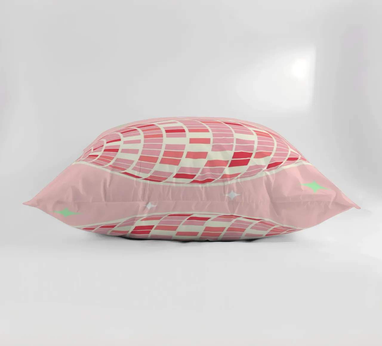 Pink Disco Ball Art | Retro Party Aesthetic Print decorative cushion by NorwesClub