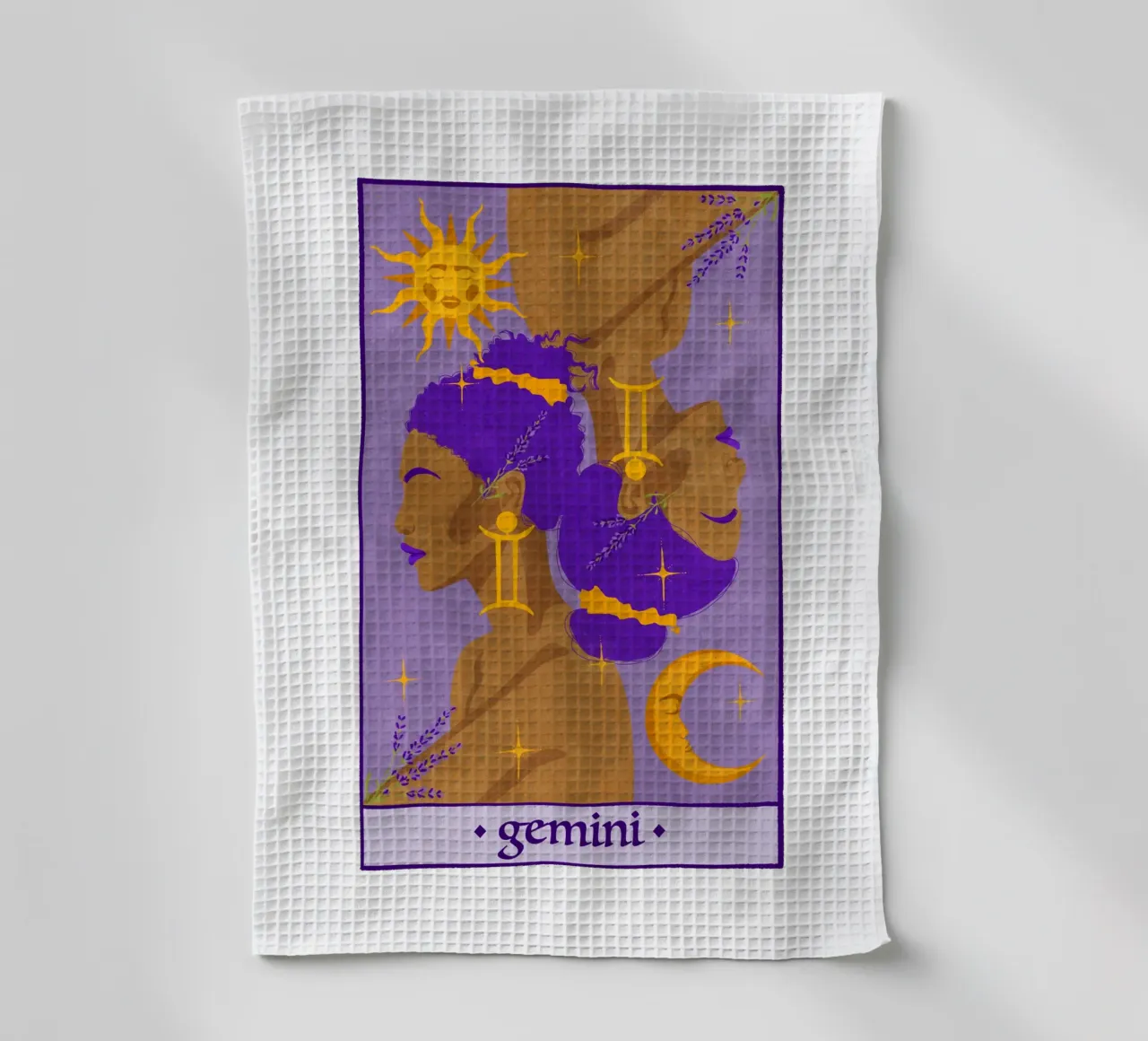 Gemelli - Segno zodiacale canovaccio da cucina da Illustration Raissa Oltmanns