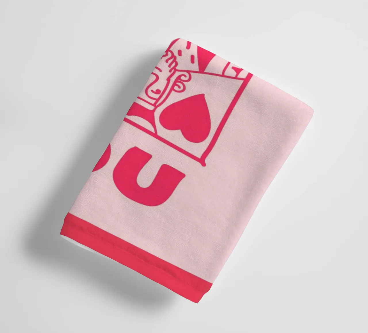 "Lucky You" King of Hearts Pop Art | Retro Card Game Print towel by NorwesClub