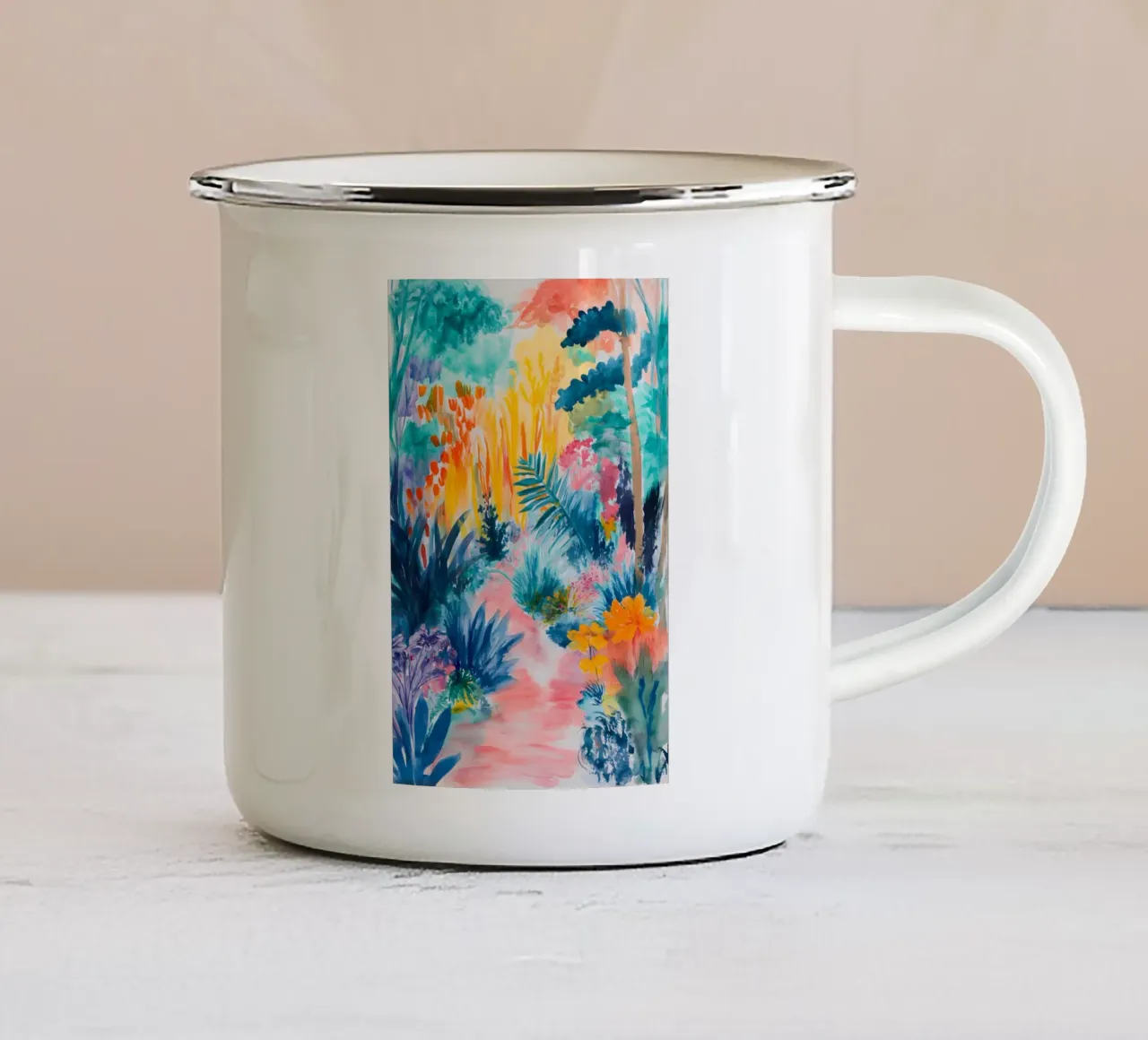 Tropical tazza in smalto da LisaArtes