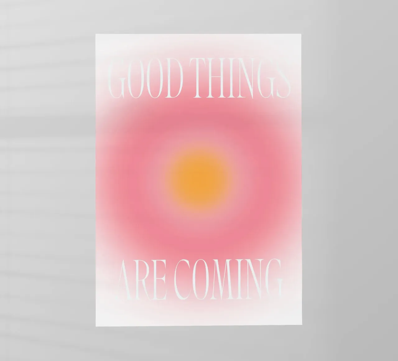 Stampa "Good Things Are Coming" Aura | Rosa Arancione Gradiente pellicola backlit da NorwesClub
