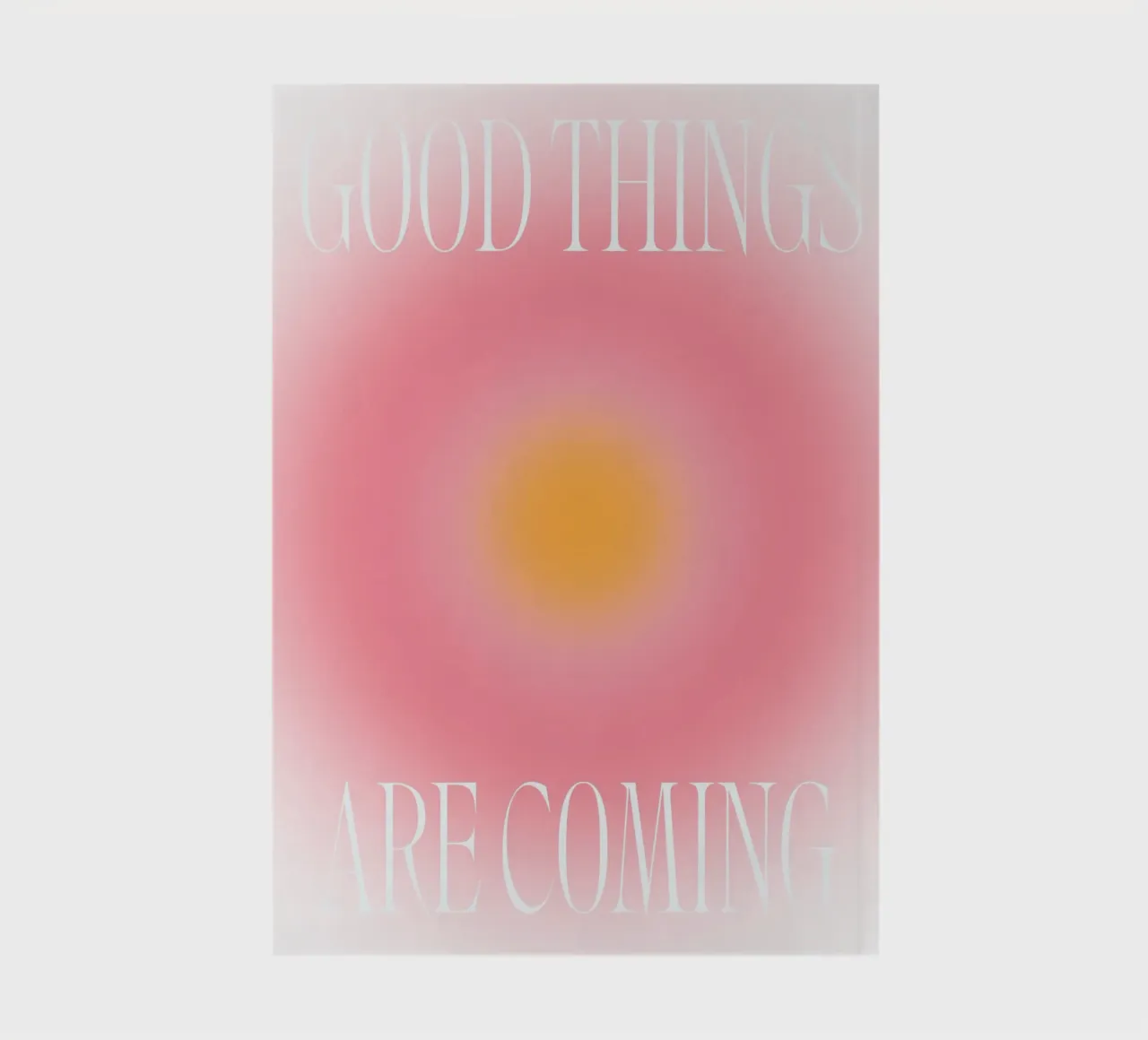 "Good Things Are Coming" Aura | Pink Orange Gradient Print notebook by NorwesClub