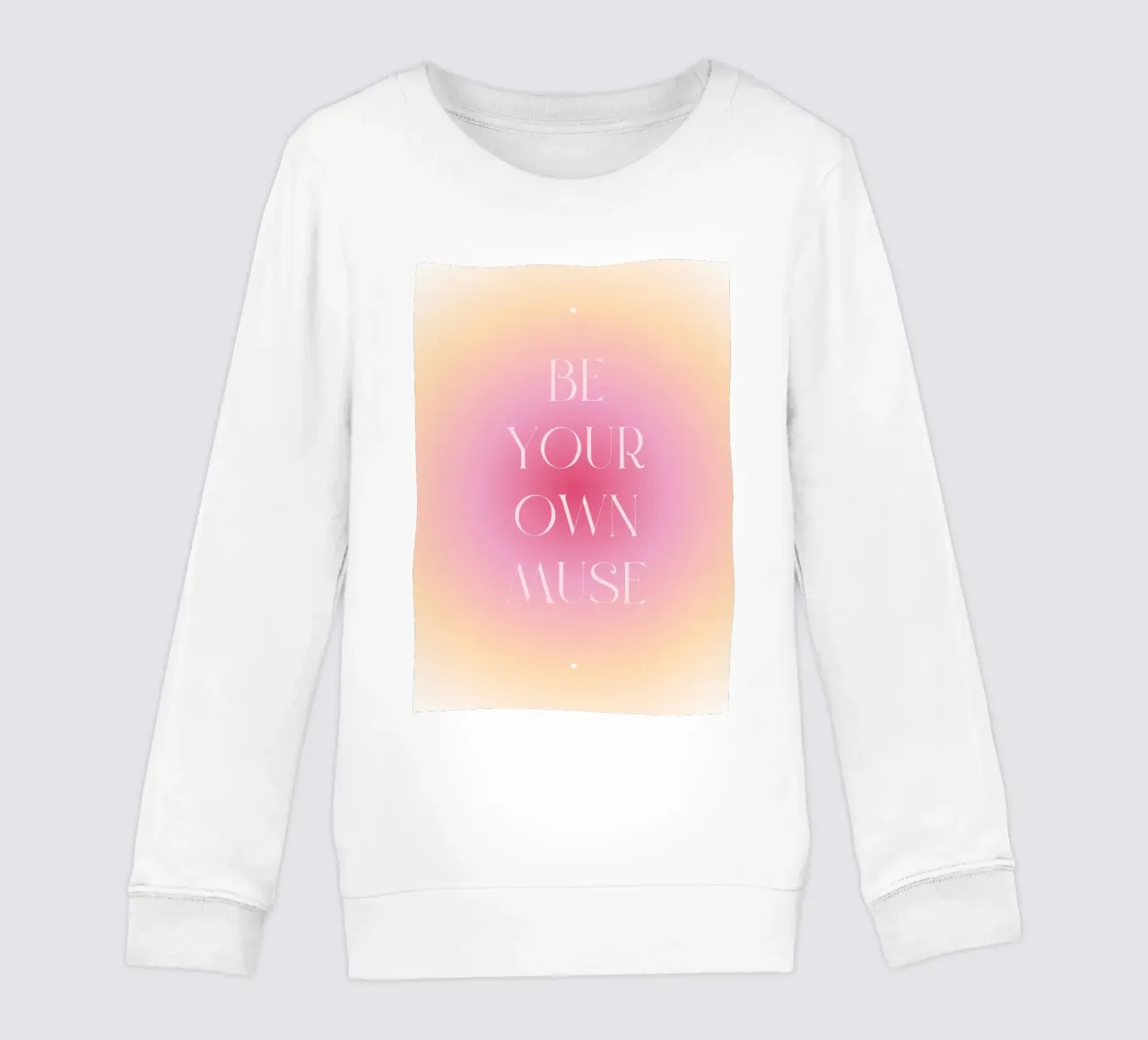 "Be Your Own Muse" Aura Gradient | Rosa Arancione Estetica Pri felpa bambino da NorwesClub