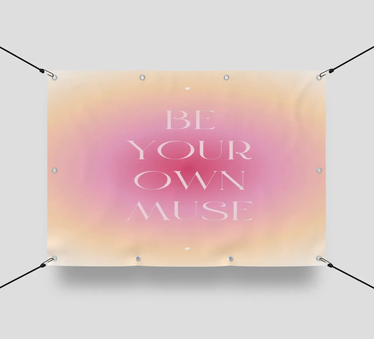 "Be Your Own Muse" Aura Gradient | Rosa Arancione Estetica Pri telo in pvc da NorwesClub