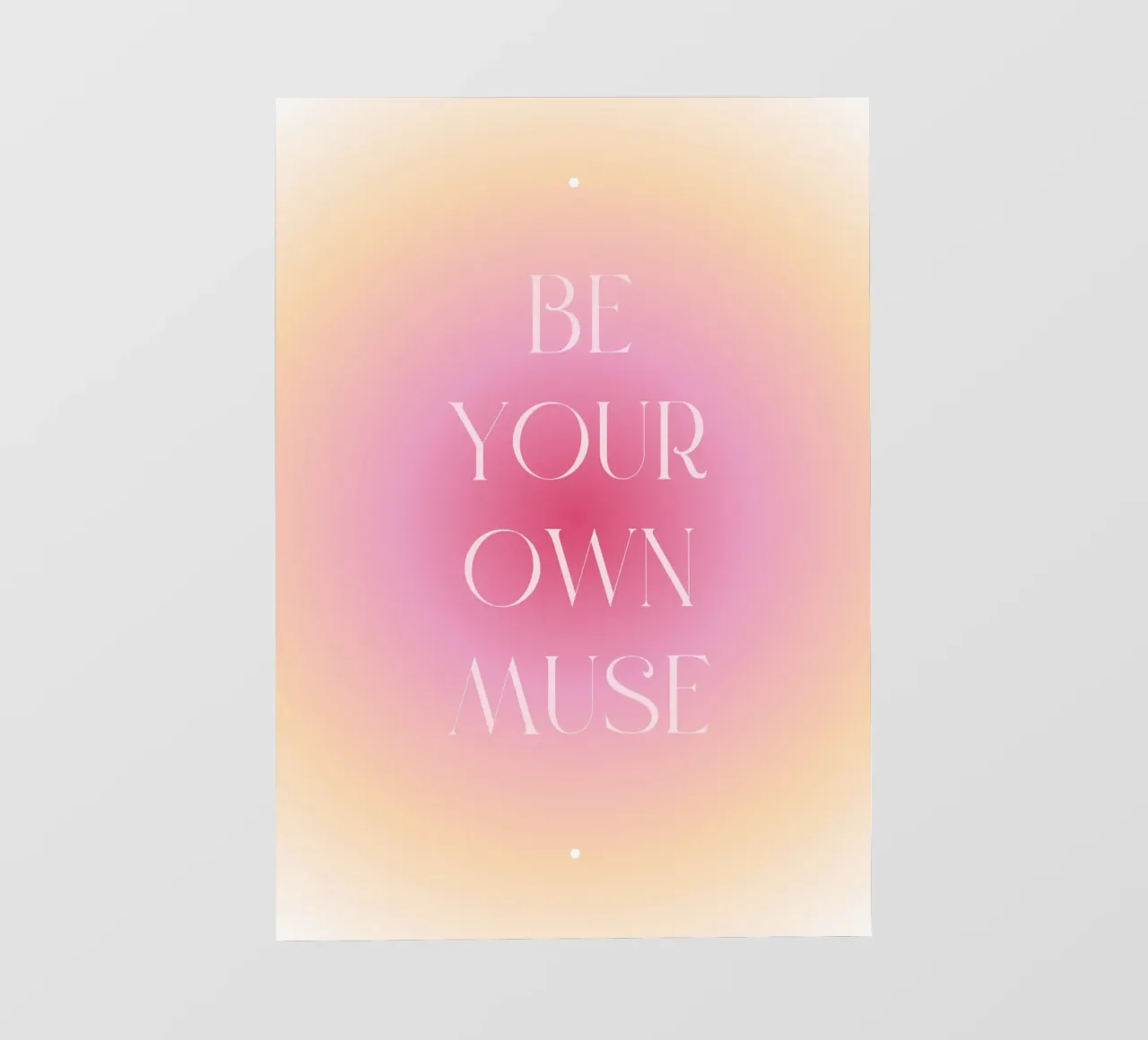 "Be Your Own Muse" Aura Gradient | Rosa Arancione Estetica Pri telo in pvc da NorwesClub