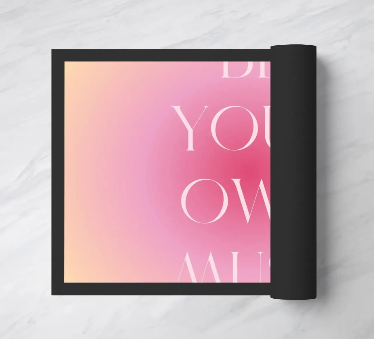 "Be Your Own Muse" Aura Gradient | Rosa Arancione Estetica Pri zerbino da NorwesClub