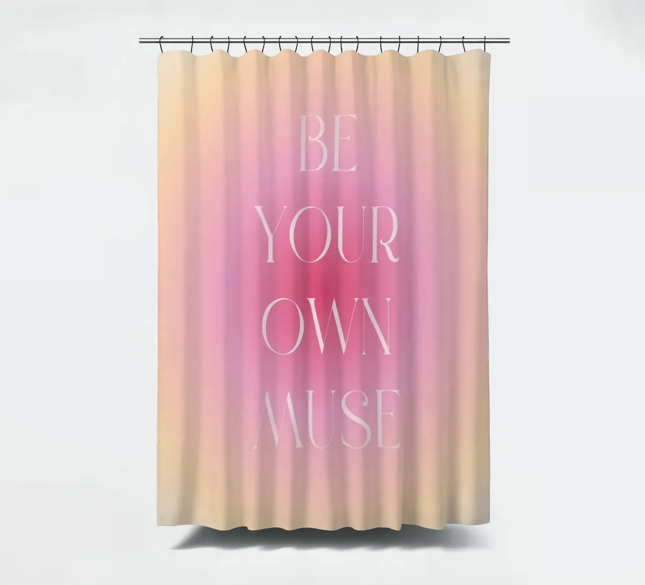 "Be Your Own Muse" Aura Gradient | Rosa Arancione Estetica Pri tenda da doccia da NorwesClub