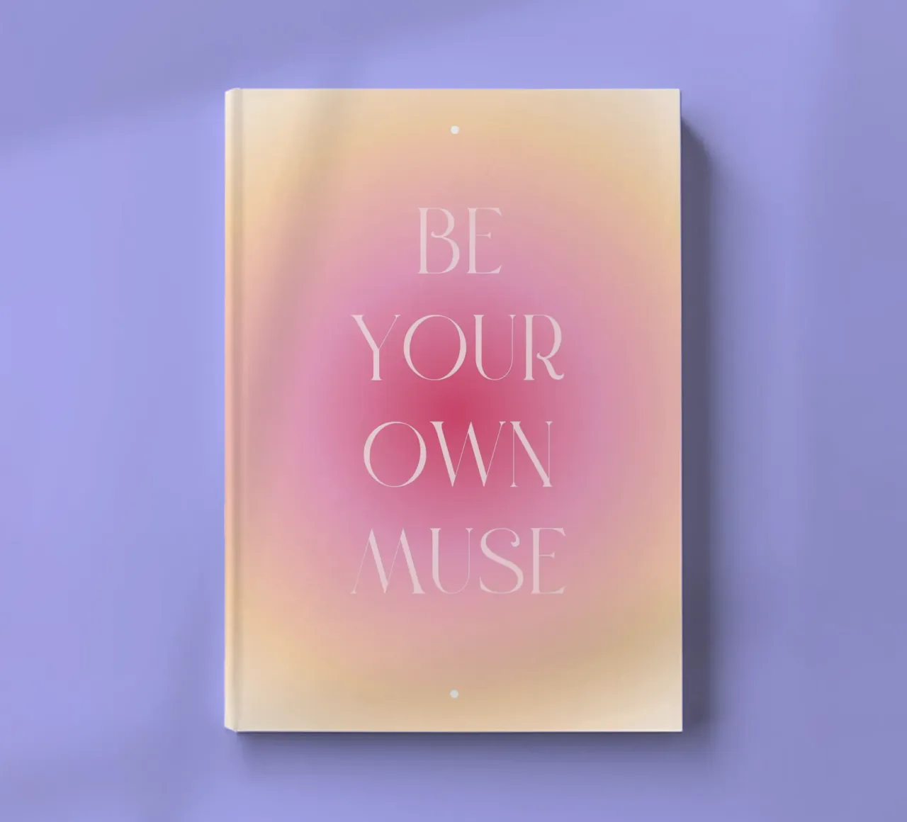 "Be Your Own Muse" Aura Gradient | Pink Orange Aesthetic Pri notebook by NorwesClub