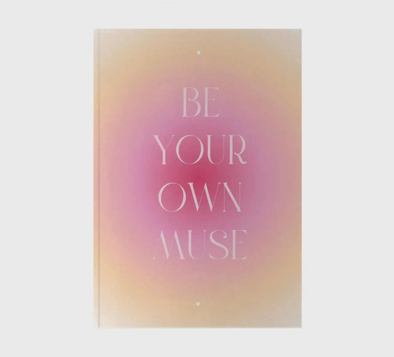 "Be Your Own Muse" Aura Gradient | Pink Orange Aesthetic Pri notebook by NorwesClub