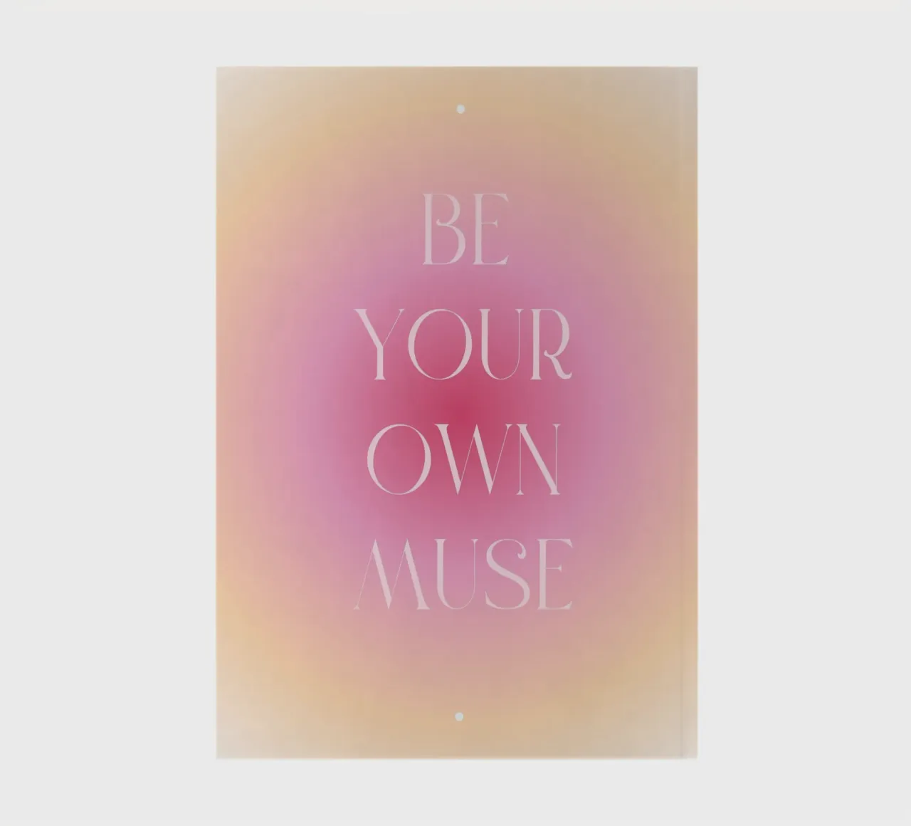 "Be Your Own Muse" Aura Gradient | Pink Orange Aesthetic Pri notebook by NorwesClub