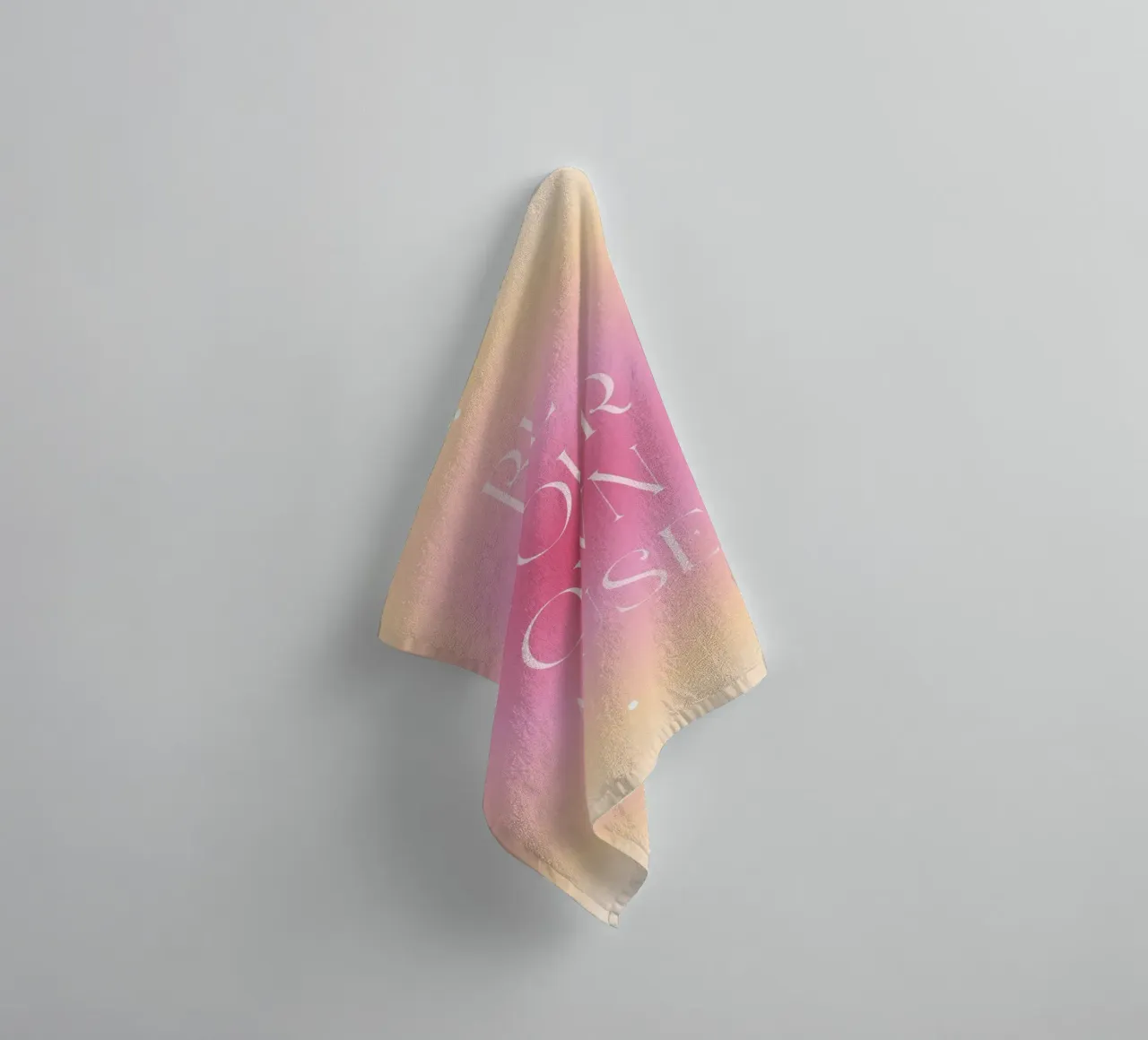 "Be Your Own Muse" Aura Gradient | Rosa Arancione Estetica Pri asciugamano da bagno da NorwesClub
